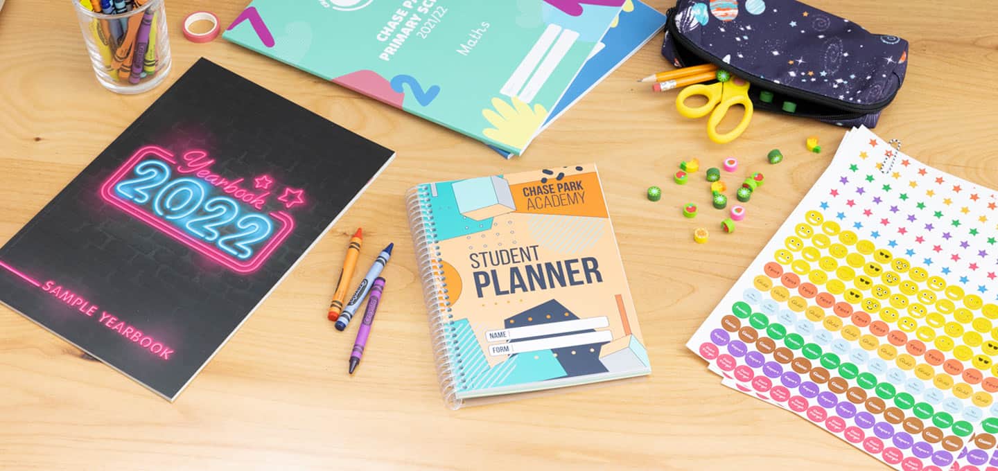 School Planners on a desk