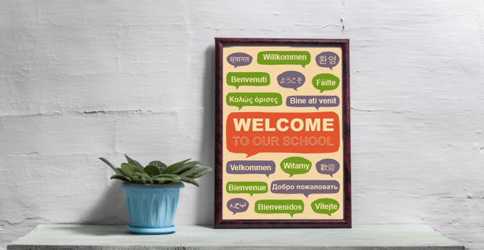Welcome-All-Students-with-a-Multilingual-Poster