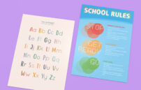 Printed school posters