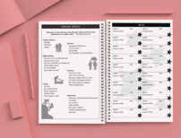 Printed middle school planner