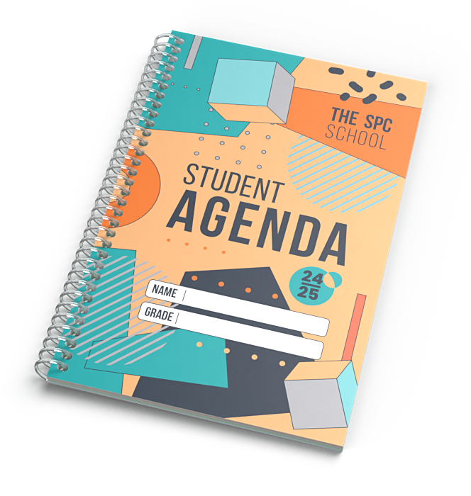 student agendas with colorful custom design