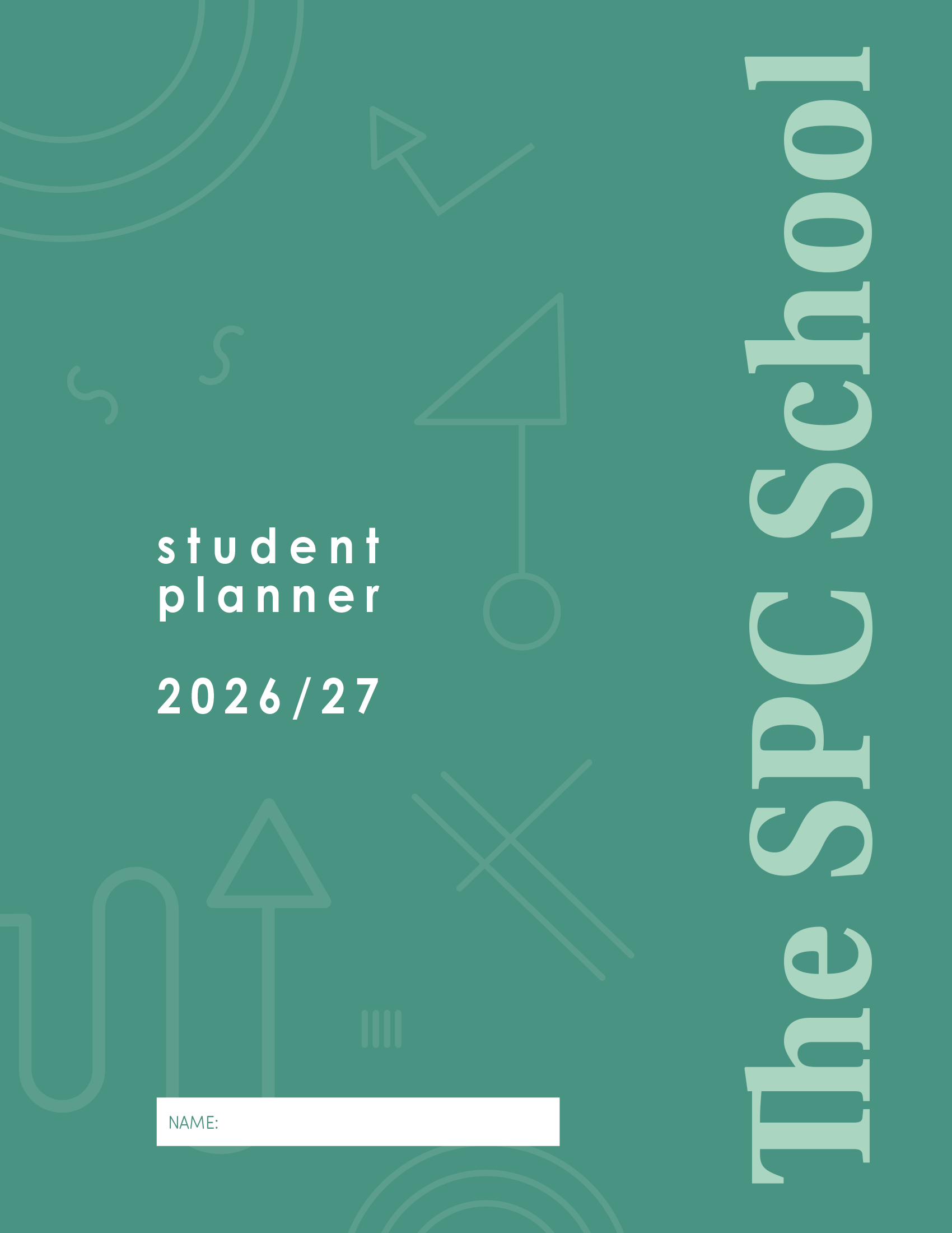 2025/26 School Planner Company Custom Student Planner Cover Option 15