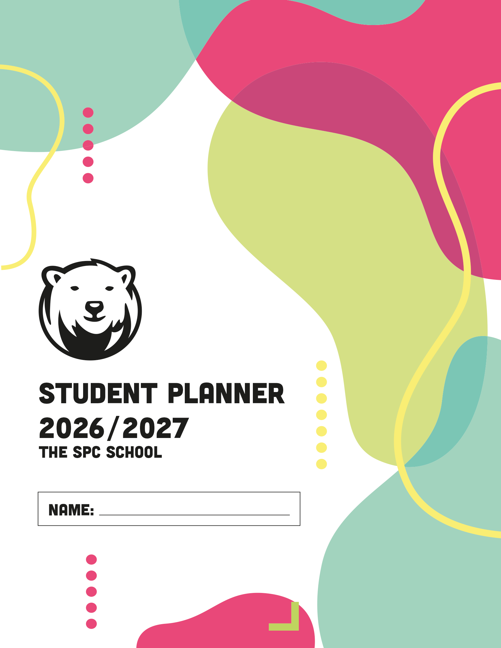 2025/26 School Planner Company Custom Student Planner Cover Option 23