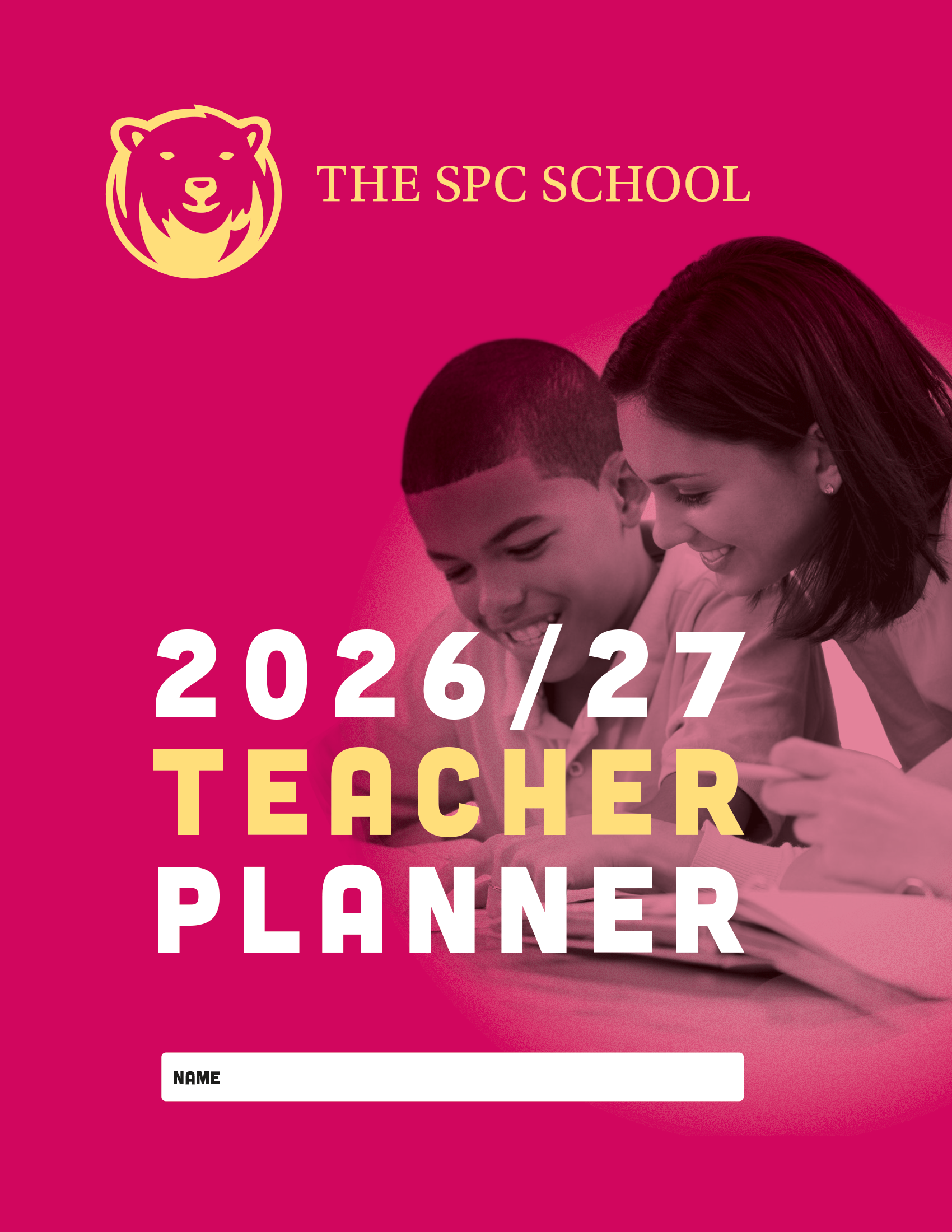 2025/26 School Planner Company Custom Teacher Planner Cover Option 1