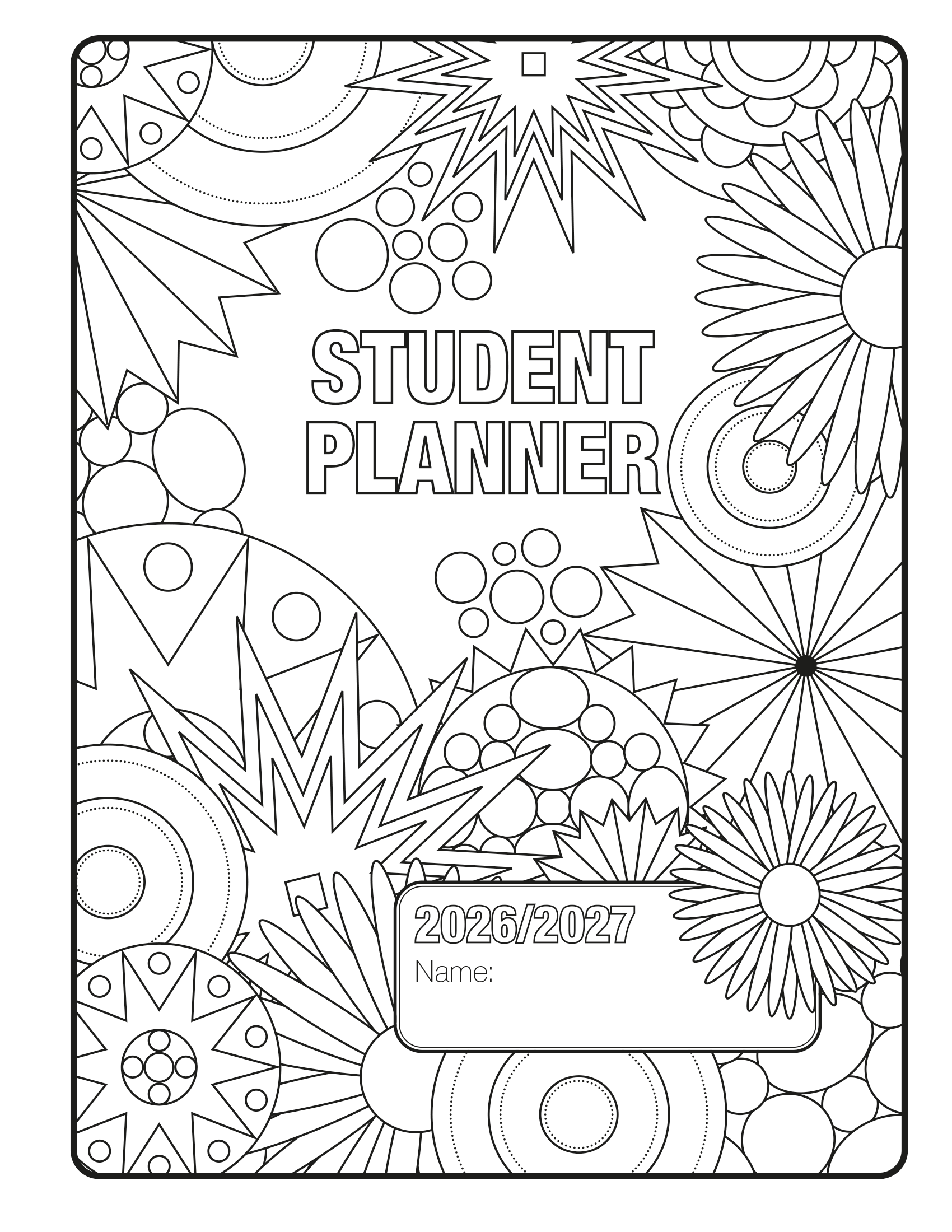 2025/26 School Planner Company Custom Student Planner Cover Option 4