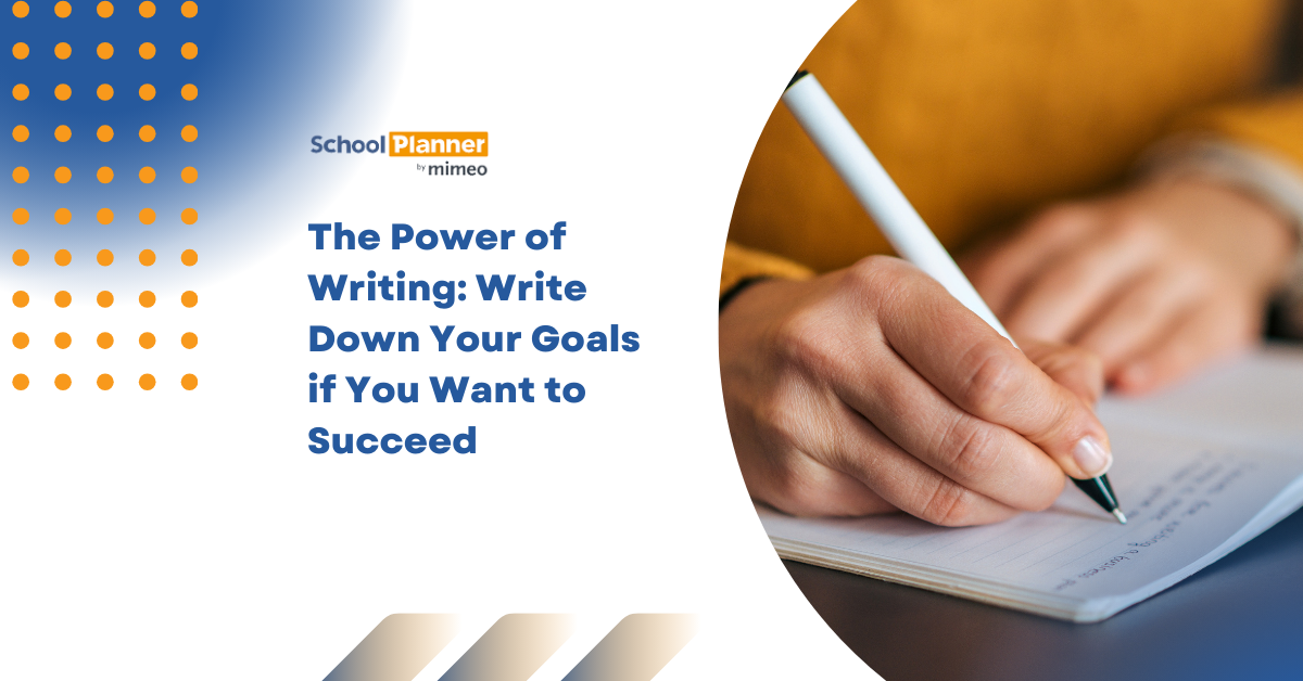 someone writing down their tasks to show the power of writing down tasks for meeting goals