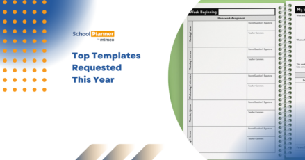 blog graphic: top templates requested in custom school planners this year