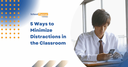 graphic showing 5 ways to minimize distractions in the classroom