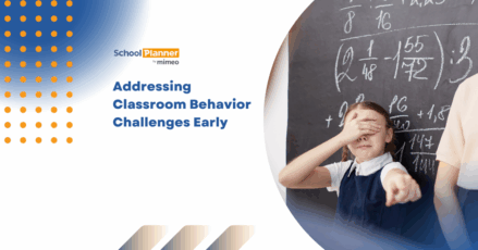graphic showing a female student being disruptive to help identify common classroom behavior challenges and how teachers can identify them